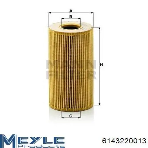 Масляный фильтр 6143220013 Meyle