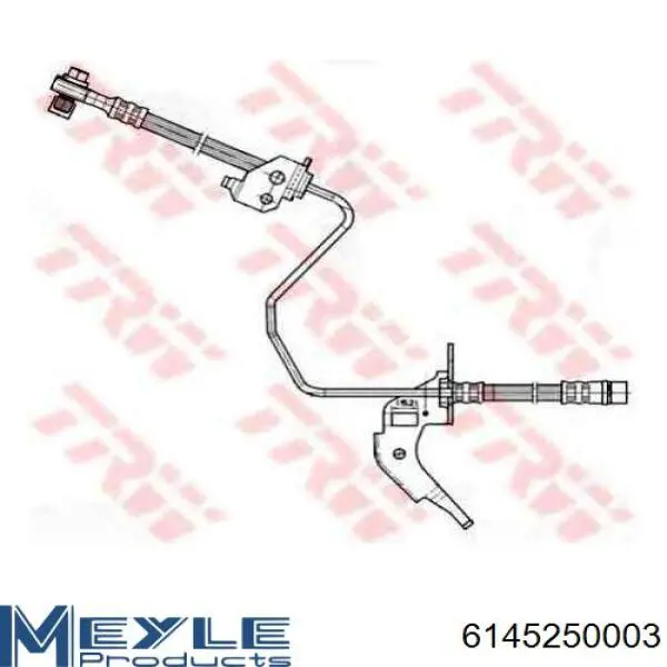 Купить 6145250003 Meyle Шланг тормозной передний