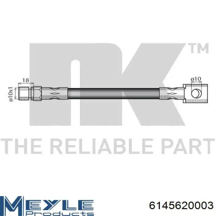 Шланг тормозной передний Meyle 6145620003