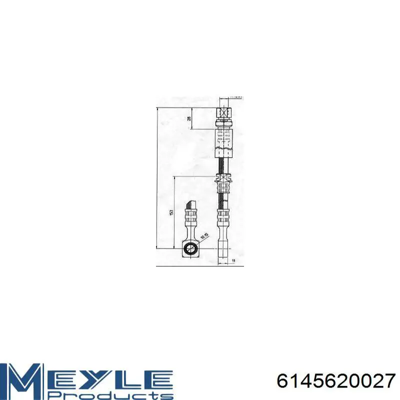 Шланг тормозной передний Opel 0562364