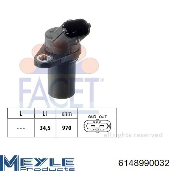 Купить 6148990032 Meyle Датчик оборотов коленвала
