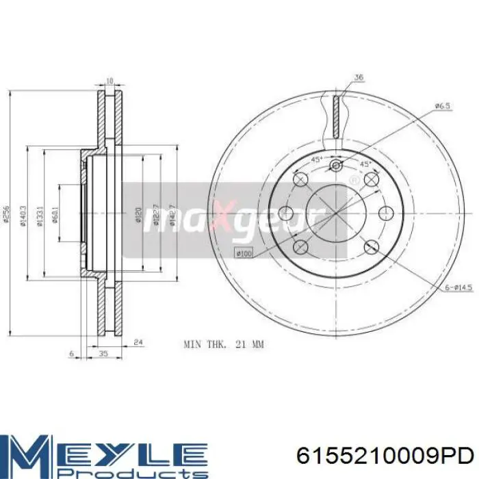 Передние тормозные диски 61302AP Aplus