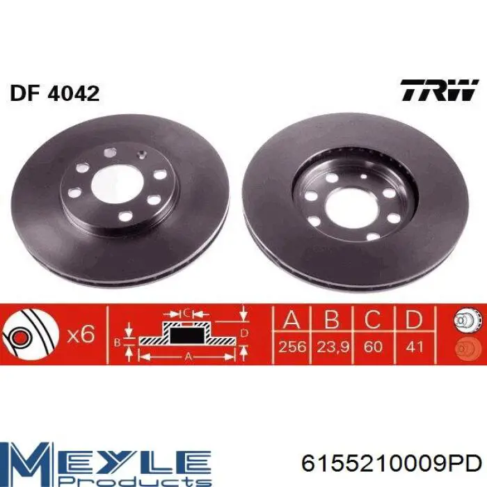 Тормоз дисковый передний Aplus 61302AP цена, от 26.34 USD