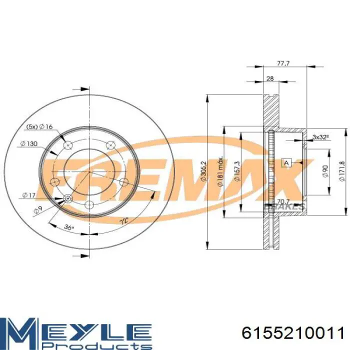 Купить 800532C Cifam Ротор тормозной