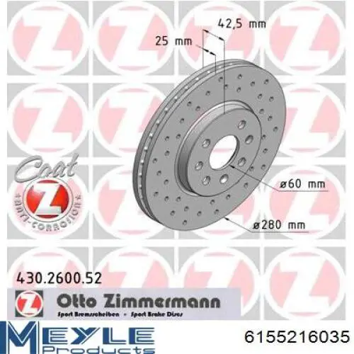Тормоз дисковый передний Aplus 61346AP цена, от 36.60 USD