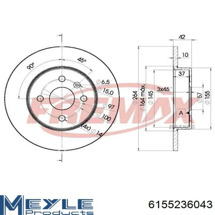 569116 Opel Дисковый тормоз