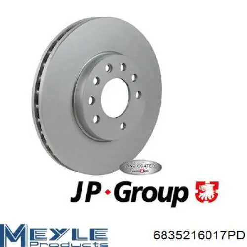 Передние тормозные диски 6835216017PD Meyle