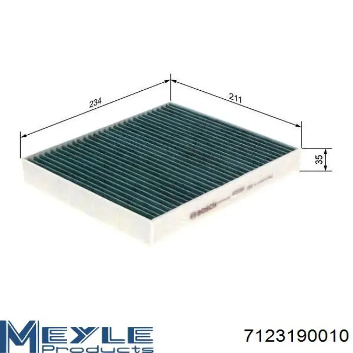 Воздушный фильтр салона Meyle 7123190010