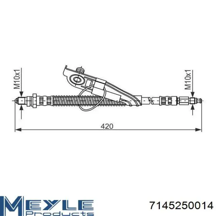 Задний тормозной шланг T24092 Brembo