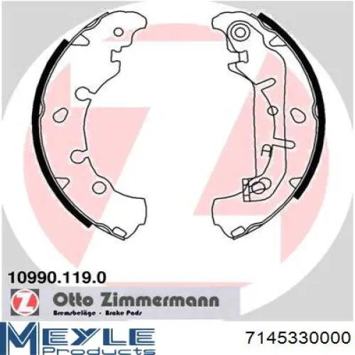 Задние барабанные колодки 986487599 Bosch