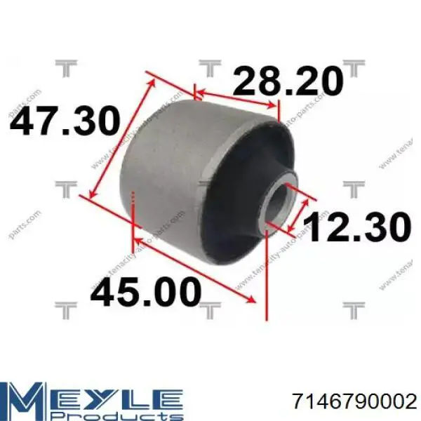 Сайлентблок передней подвески Meyle 7146790002 цена, от 2.48 USD