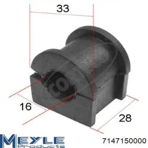 Резинка заднего стабилизатора Meyle 7147150000 цена, от 1.69 USD