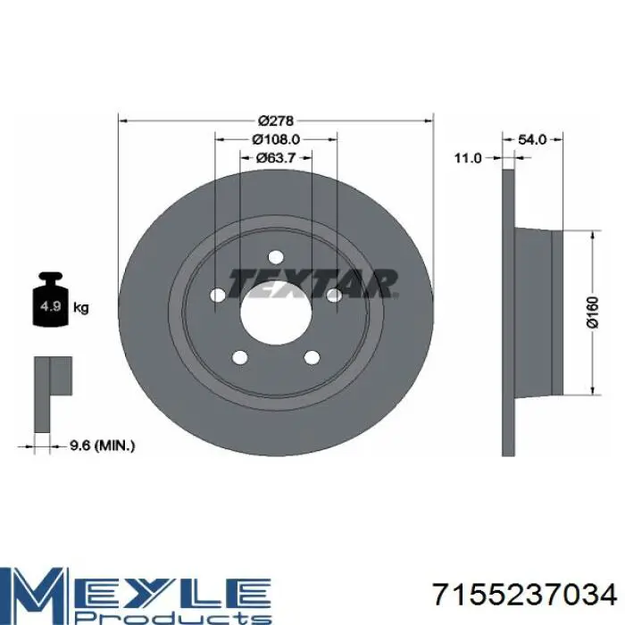 Задний тормозной диск Samko F1014P цена, от 28.52 USD