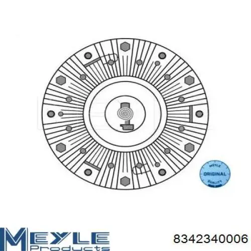 8342340006 Meyle ventilador (roda de aletas do radiador de esfriamento)