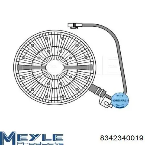 Ventilador (rodete +motor) refrigeración del motor con electromotor completo 8342340019 Meyle
