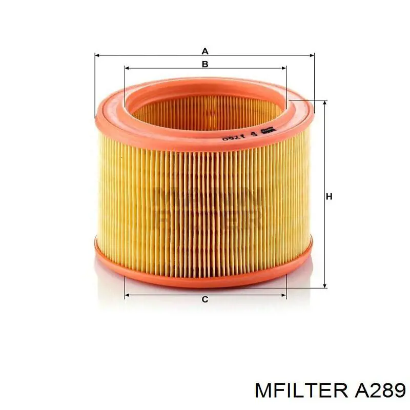 Воздушный фильтр A289 Mfilter
