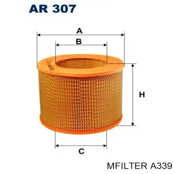 Элемент воздушного фильтра Mfilter A339 цена, от 8.57 USD