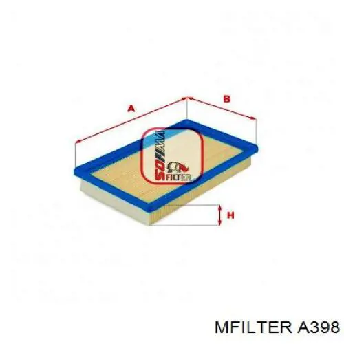 Воздушный фильтр A398 Mfilter