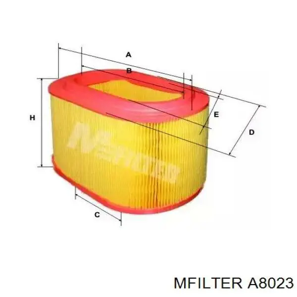 Воздушный фильтр A8023 Mfilter