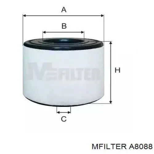 Воздушный фильтр A8088 Mfilter