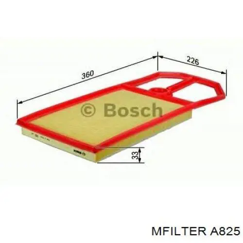 Воздушный фильтр A825 Mfilter