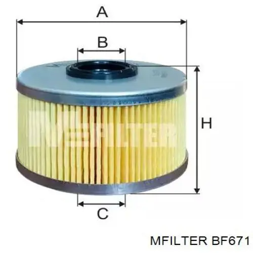 Фильтр топливный Mfilter BF671