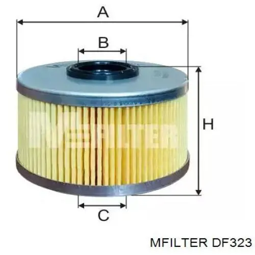 Фильтр тонкой очистки топлива Mfilter DF323 цена, от 8.87 USD