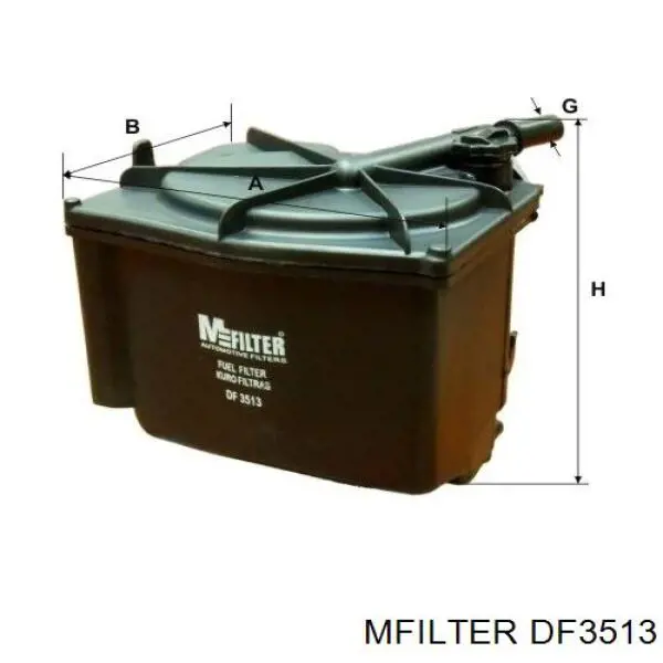 Filtro combustible DF3513 Mfilter