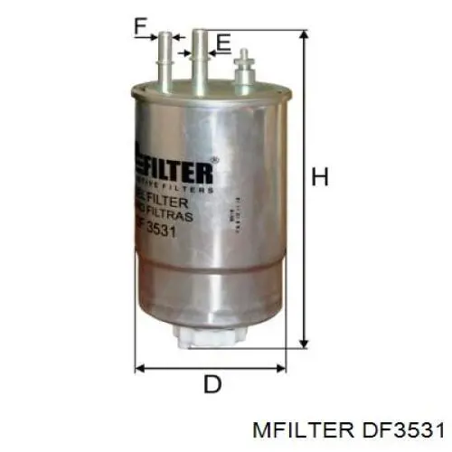 Filtro combustible DF3531 Mfilter