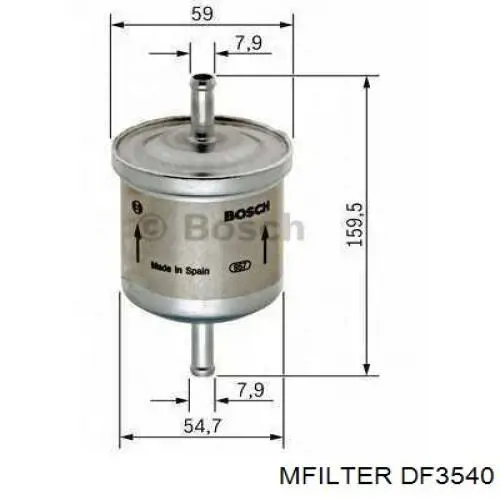 Купить DF3540 Mfilter Фильтр-отстойник топлива грубой очистки
