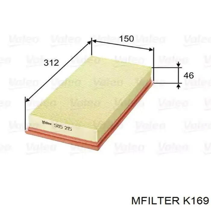 K169 Mfilter Воздушный фильтр двигателя