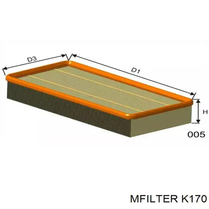 Воздушный фильтр K170 Mfilter