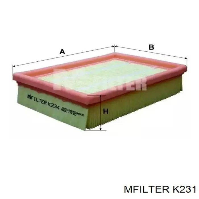 Элемент воздушного фильтра Mfilter K231 цена, от 4.41 USD