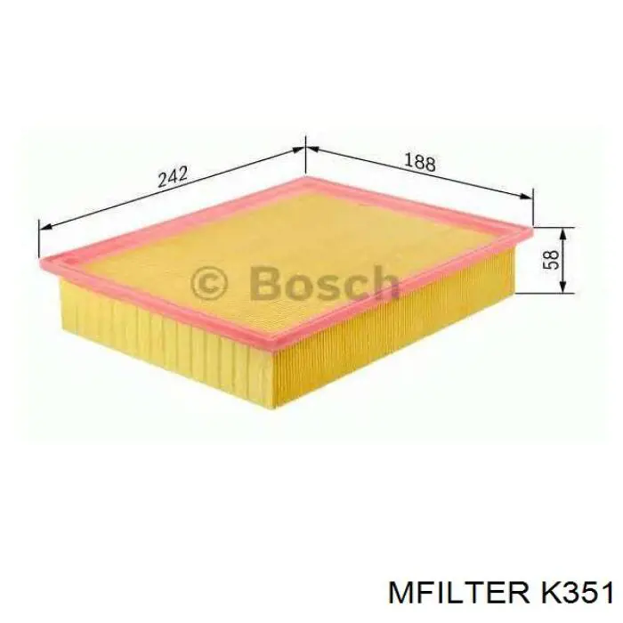 Воздушный фильтр K351 Mfilter