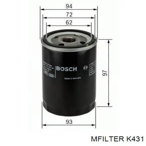 Купить K431 Mfilter Автомобильный фильтр воздуха
