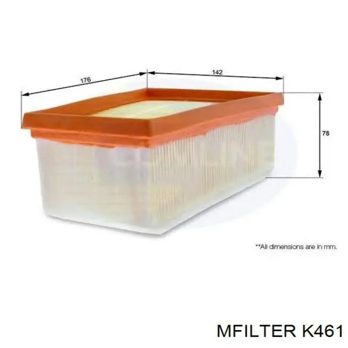 K461 Mfilter Воздушный фильтр двигателя