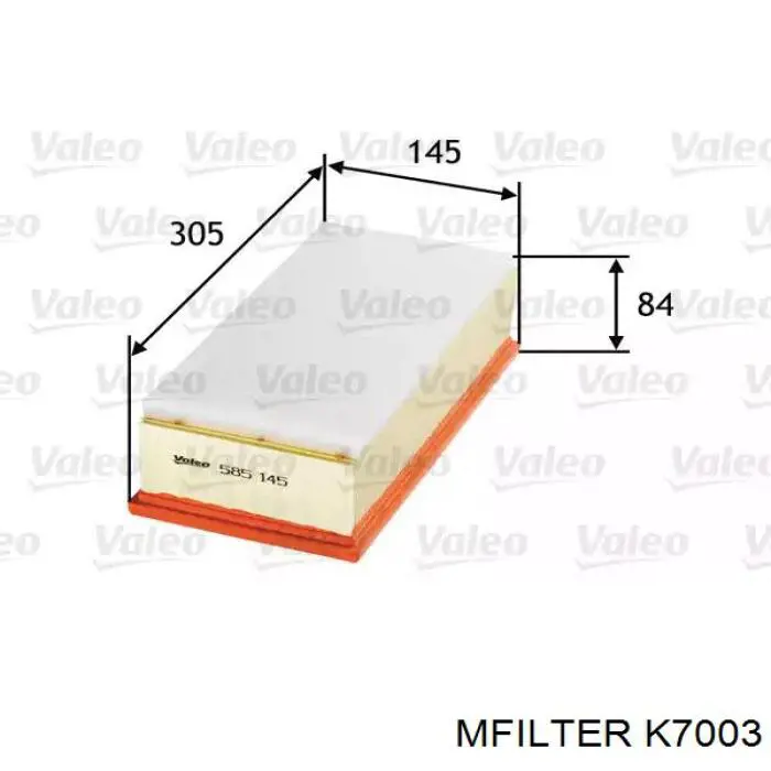 Воздушный фильтр K7003 Mfilter
