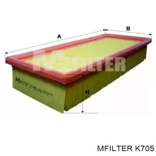 K705 Mfilter filtro de ar