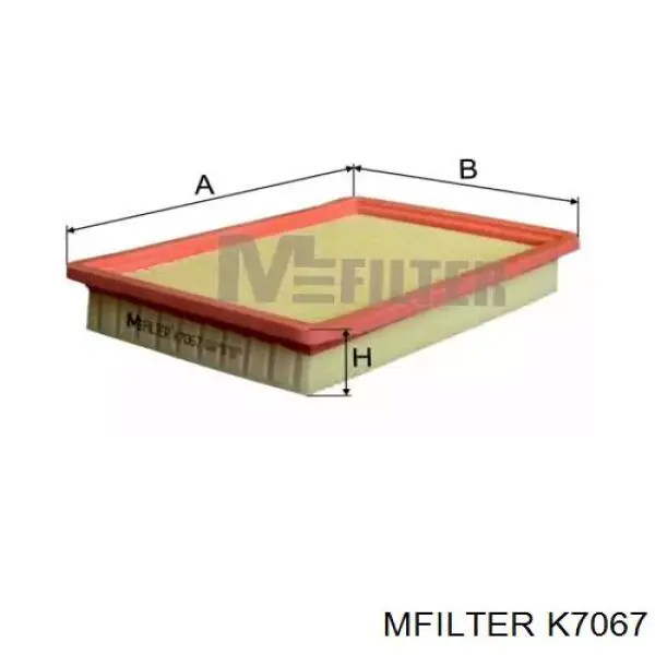 Воздушный фильтр K7067 Mfilter