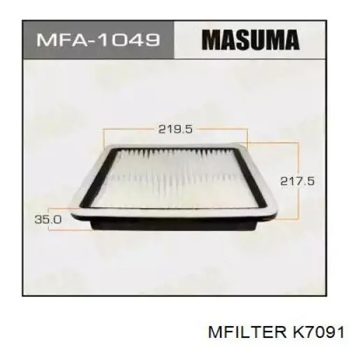Воздушный фильтр K7091 Mfilter