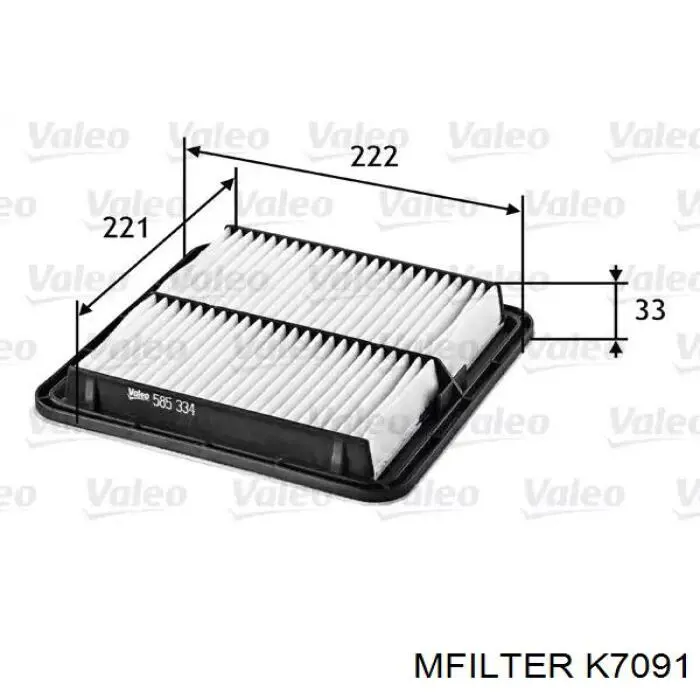Купить K7091 Mfilter Автомобильный фильтр воздуха