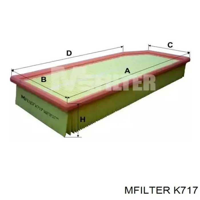 K717 Mfilter воздушный фильтр