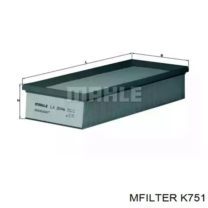 Воздушный фильтр K751 Mfilter