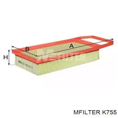 K755 Mfilter filtro de ar