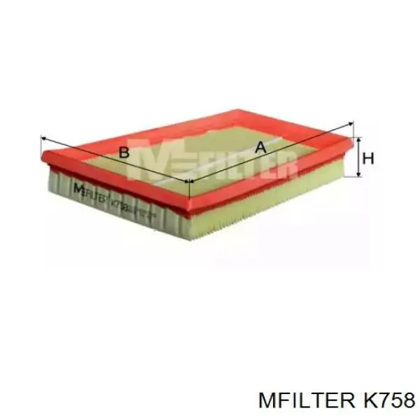 K758 Mfilter воздушный фильтр