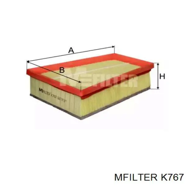 Filtro de aire K767 Mfilter