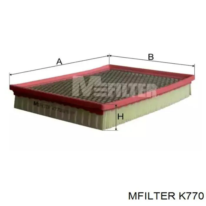 K770 Mfilter filtro de ar