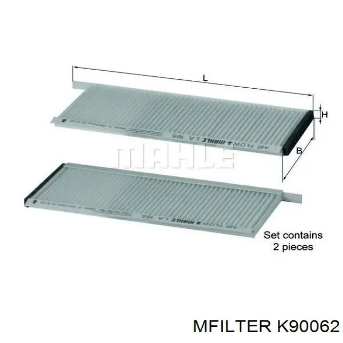 Фильтр воздушный отопителя Mfilter K90062 цена, от 5.75 USD