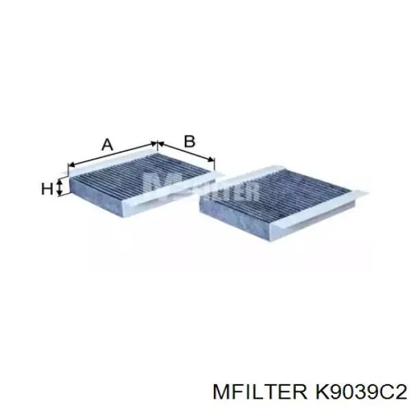 Фильтр салона K9039C2 Mfilter