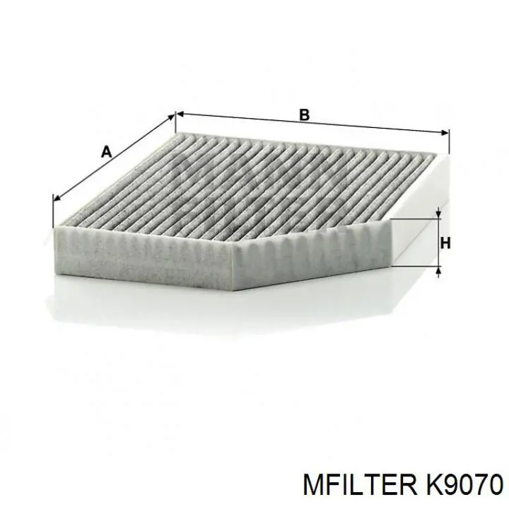 Купить K9070 Mfilter Фильтр салона угольный
